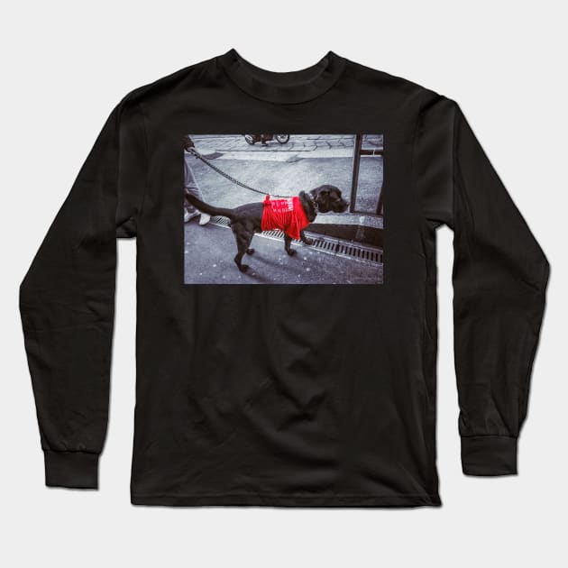 Dog in Red Long Sleeve T-Shirt by eleonoraingrid